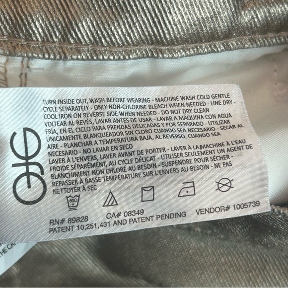 Circus NY metallic gold foil High Rise Slouchy Cargo Denim Jean pants NWT - Picture 7 of 16